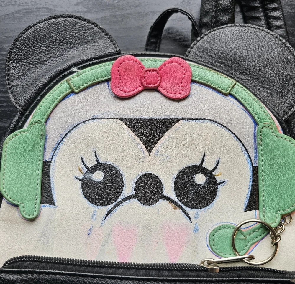 Loungefly Disney Minnie Gamer Girl Black Backpack OS
